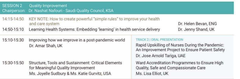 Looking forward to sharing at the Abu Dhabi Healthcare Quality Summit 2021 tomorrow 🌟 mustn’t forget the 4 hour time difference 🤣🤣 definitely an early start <a href="/change_experts/">ElliottBlanchardLtd</a> <a href="/QSUSsoftware/">ElliottBlanchardLtd</a> #wardaccreditations #qualityimprovement #QI #healthcare