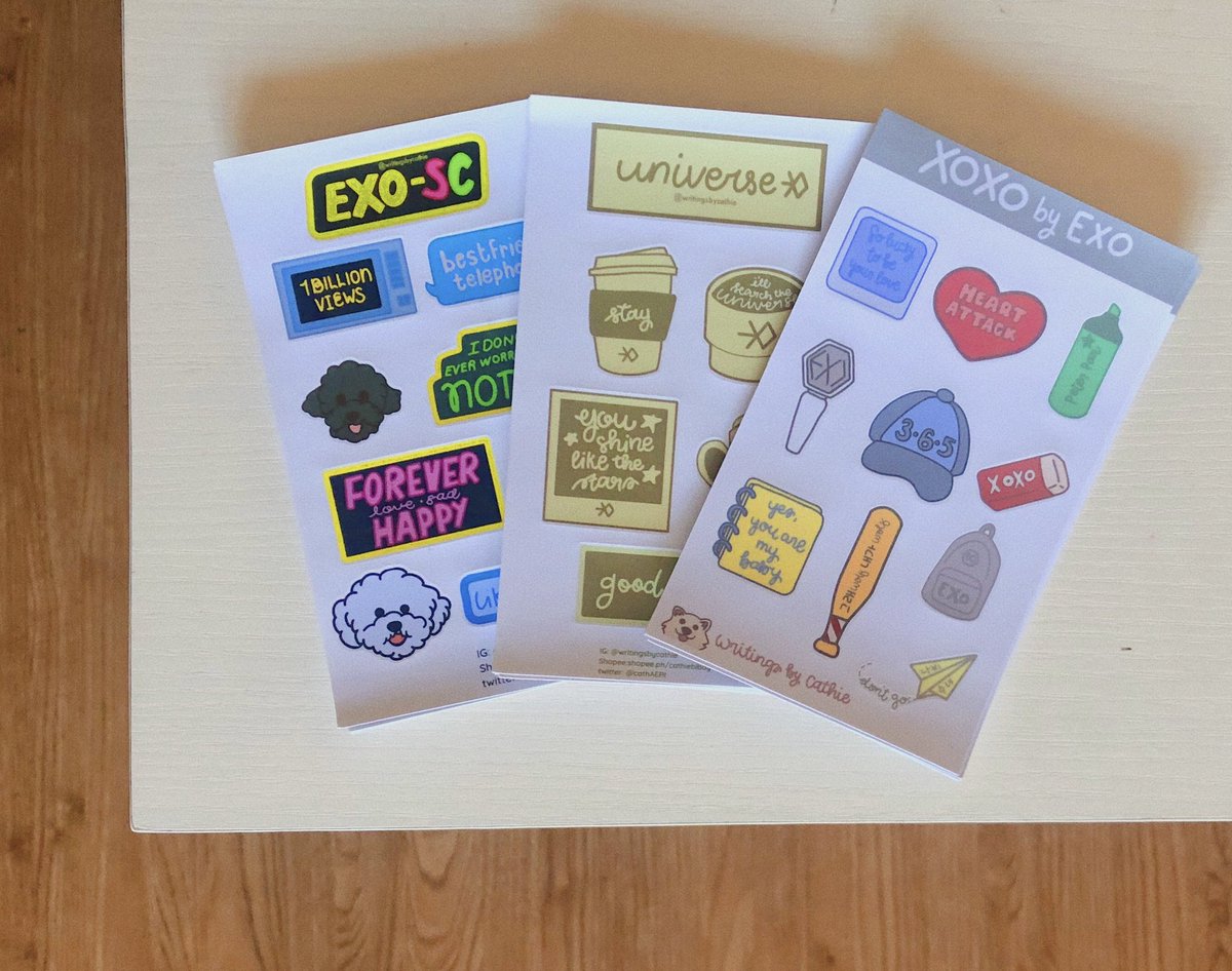 wbycathie's tweet photo. Hi, I’m Cathie! I make stickers for all things cute and of course for EXO! 🤍✨

#Stickers #stickershop #kpopsticker https://t.co/uxhk9Ka8iU