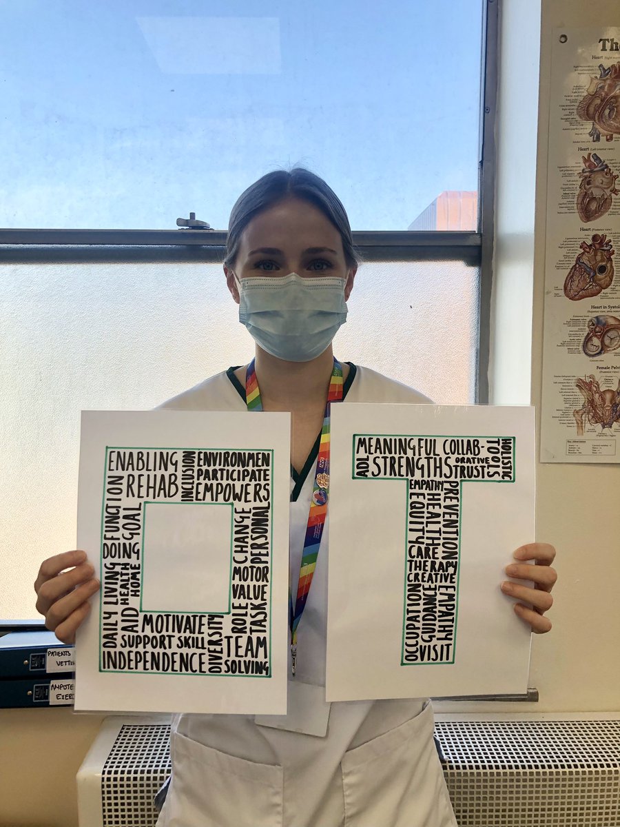 Meet newly qualified OT <a href="/PollyB_OT/">Polly Baines</a>! Polly has contributed so much already towards OT week and has made these fab posters to capture what OT means to her! <a href="/theRCOT/">Royal College of Occupational Therapists</a> <a href="/Gloshosptherapy/">Gloucestershire Hospitals Therapy Service</a> #OTweek2021