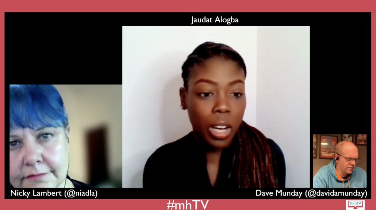Jaudat <a href="/MiddlesexVPHSE/">Jaudat</a> gives a shout out to @tssuk_ as a great resource that she's come across. #mhTV