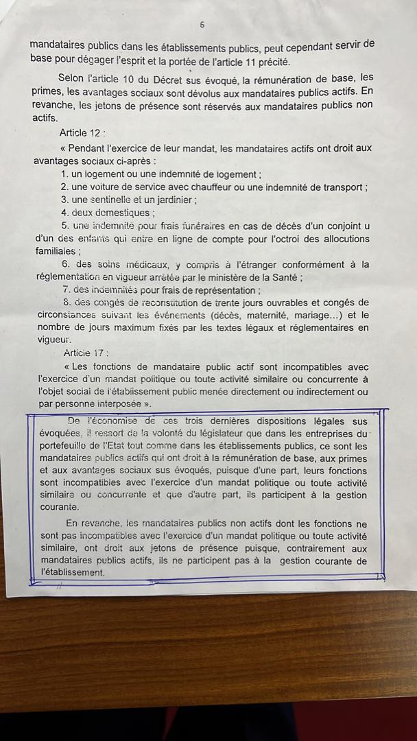 ALINGETEJULES_K's tweet photo. À la requête des administrateurs et PCA des entreprises publiques, le conseil d'état donne raison à l'IGF sur la question des avantages des mandataires publics. L'IGF appelle une fois de plus les gestionnaires publics au respect des deniers publics. #IGF https://t.co/yM3iFgPO2c