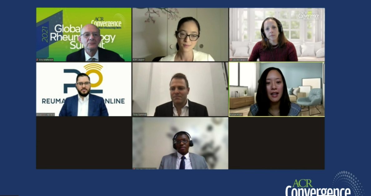 StevenEchard's tweet photo. Grand Finale for #ACR21 Global Summit -🌎WE NEED TO SHARE MORE🌎 @ACRheum @eular_org @AFLARRheum @APLAR_org Thank you @HsiehEvelyn and @EricMattesonMD for such a great program. https://t.co/bZimQEEDRo