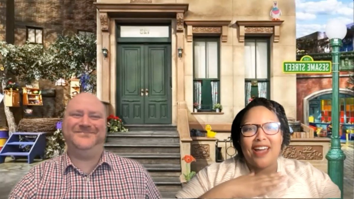 DrRDMayes's tweet image. When you get to talk to your #teamPhD bestie @sloopylew while he shares about his service &amp;amp; leadership experiences in #CounsEd. Our PhD students are going to love our convo. So grateful and so proud to call you friend! (Yes that's Sesame Street in the background 😊 )
