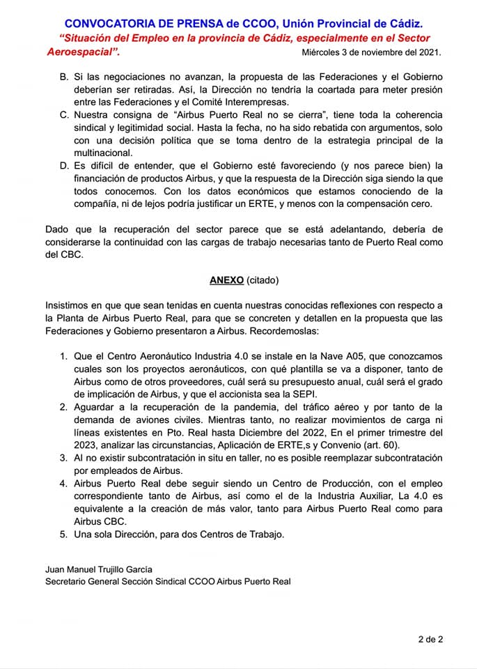 CCOOAirbus_PR's tweet photo. Desarrollo hoy de una rueda de prensa en la sede de CCOO en Cadiz con la participación del secretario de industria Cadiz Juan Linares, el responsable de empleo provincial Joaquin Castillo y el secretario general CCOO Airbus Puerto Real Juanma Trujillo.
Añadimos nota de prensa. https://t.co/71CMsYSQn8