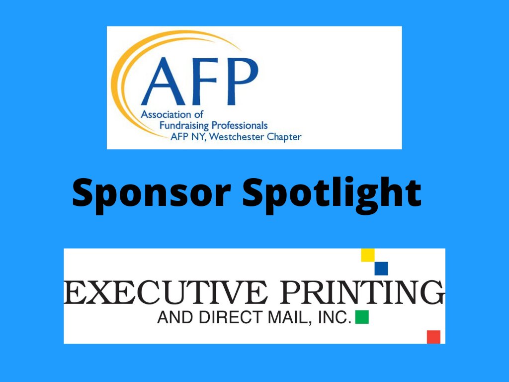 AFPWestchester's tweet photo. Thank you @ExecPrintMail for once again being a sponsor for this year's National Philanthropy Day Conference. Visit https://t.co/lrOFdTHCIr to purchase your tickets! #NPD2021 https://t.co/gcFzSsY5MD