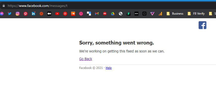 branperryqc's tweet photo. @Facebook Messenger no more functional at this time.
#facebookdownagain https://t.co/F2PKPL35YE