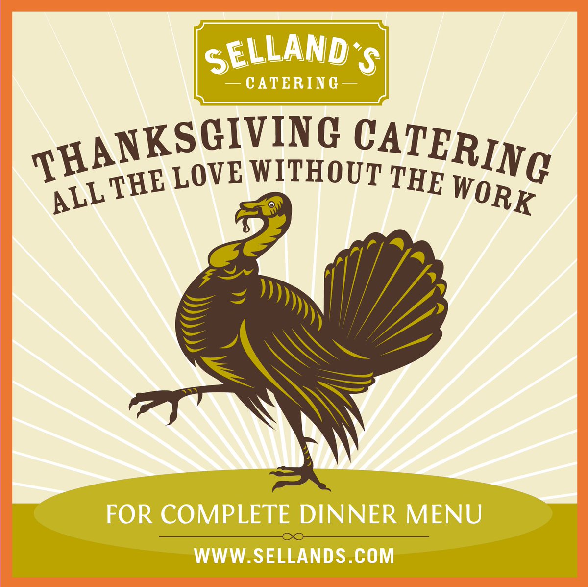 Selland's Market Thanksgiving Dinner To-Go Now Available. Expected to sell out soon (limited quantities, while supplies last). 

Order before it's too late: sellands.com/catering/thank…