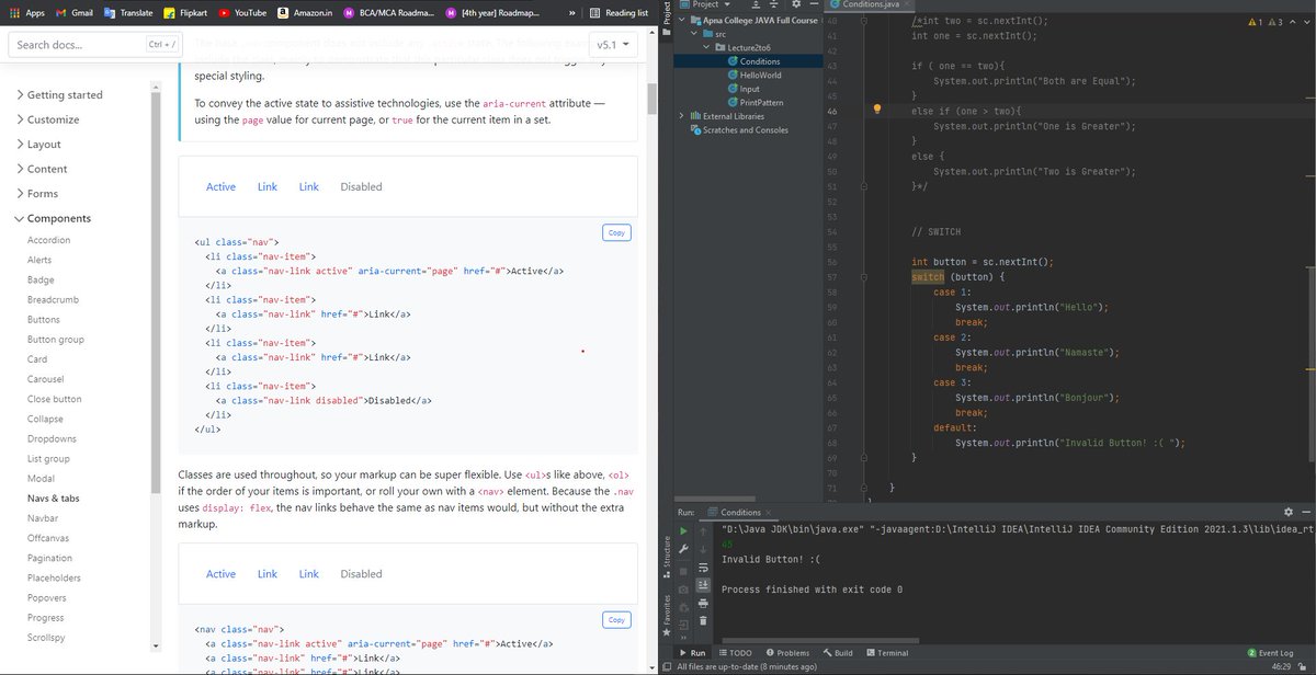 Mr_Sayak_Mondal's tweet photo. #Day48 So, It's #FortyEighthDay of #100daysofcodechallenge
Today, I have learned about #ConditionalStatements & also learned about #bootstrap by @yu_angela
#100DaysOfCode #100daysofcoding #programming #javaprogramming #100dayschallenge #coding #codingchallenge #WebDevelopment https://t.co/PTD6Wrp1s4
