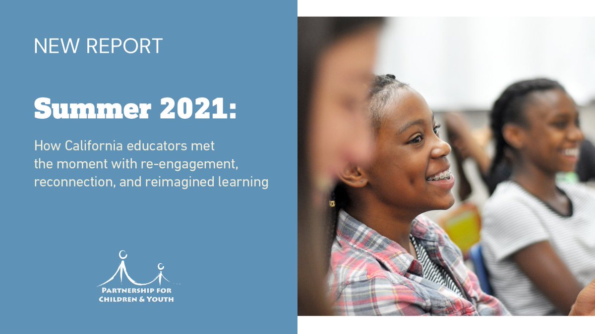 🔔NEW REPORT: Summer 2021: How California educators met the moment with re-engagement, reconnection, and reimagined learning. See the trends, best practices, and innovative ideas from districts around the state: bit.ly/Summer2021_rep…