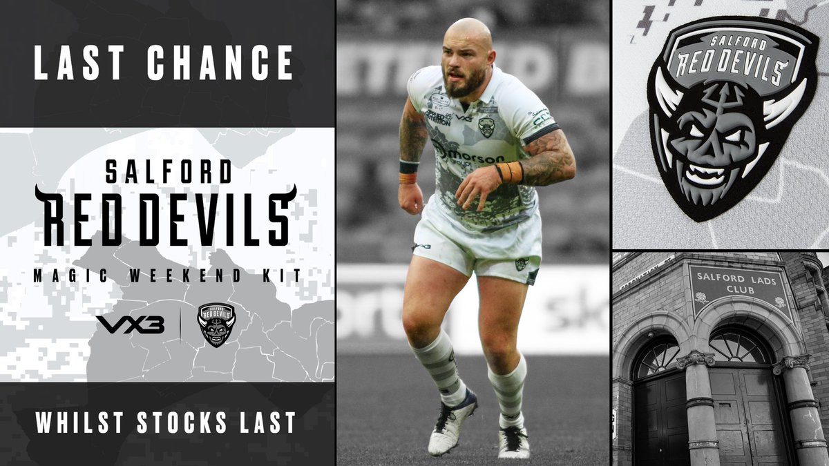SalfordDevils's tweet photo. 👕 Our @VX3apparel 2021 #DaciaMagicWeekend shirt is still available to purchase! 

🙌 An iconic jersey that pays homage to our home, the City of Salford, make sure you get yourself one of these! 

🛒 𝗕𝗨𝗬 👉  https://t.co/ly3Hpx4PDl

💪 #TogetherStronger 

🔴👹 https://t.co/uQdwulb2XJ