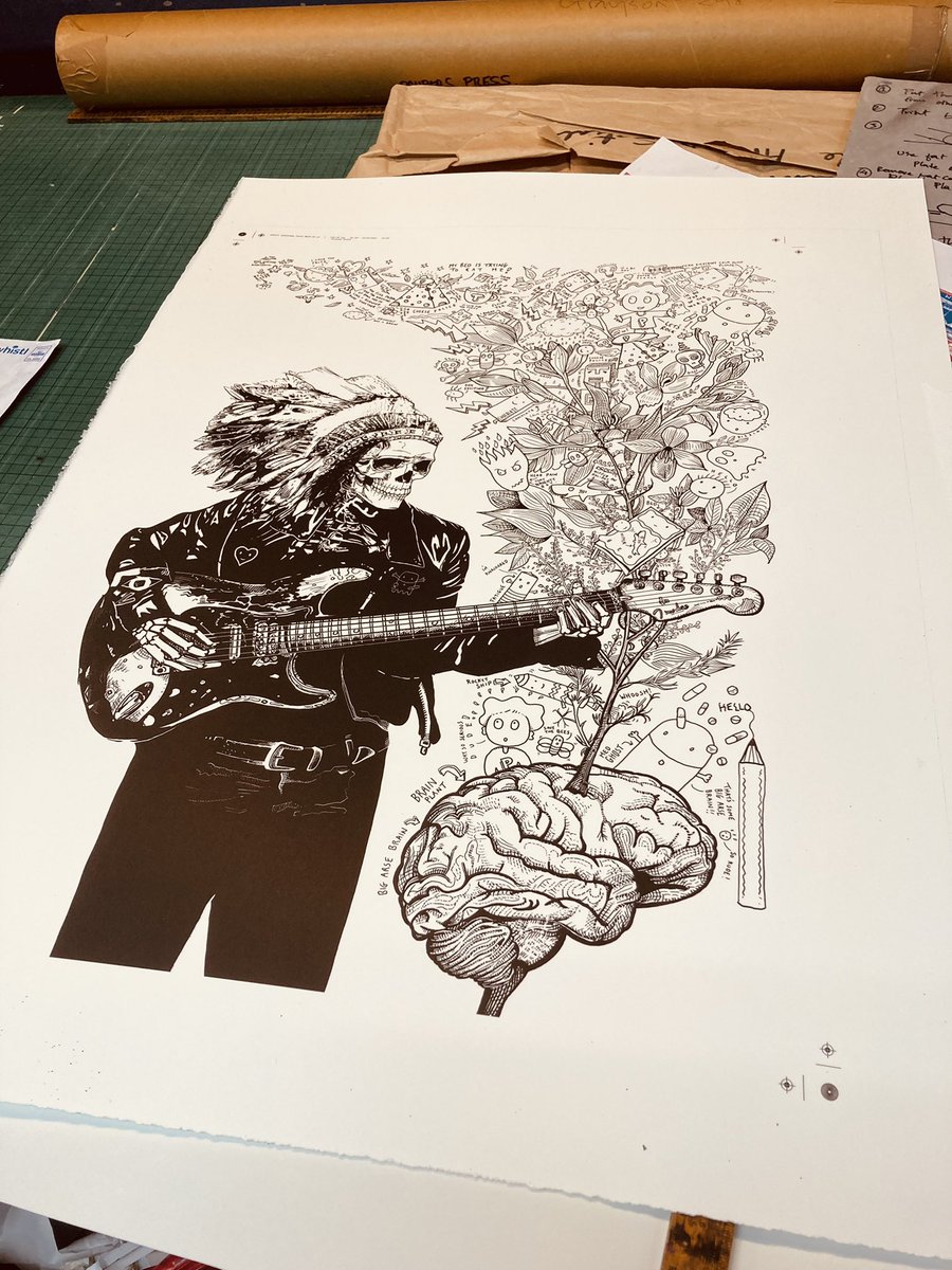 Limited edition poster printing at Paupers Press for Saturday exhibition and gig. Ohhhh. Exciting.