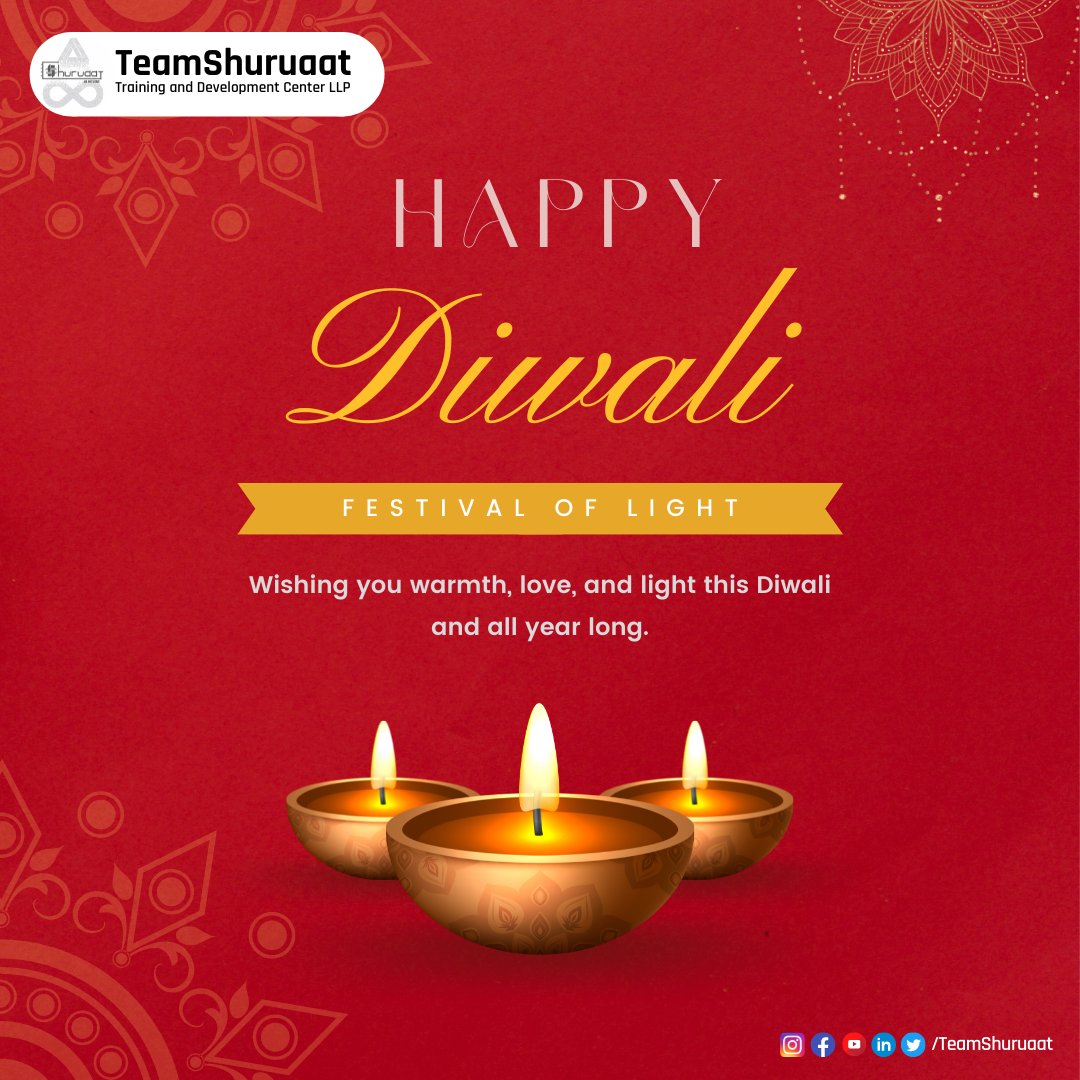 TShuruaat's tweet photo. May the festival of Diwali sparkle your life with sparkling lamps and crackling fireworks and infuse it with happiness, success, and health.
 Warm Diwali wishes for you and your family.
#happydiwali2021 https://t.co/3XPtJD0Nzg
