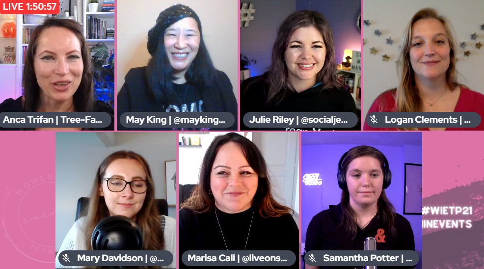 MayKingTea's tweet photo. all the smiles!!
Thank you all your fabulous #womenineventtech
for this incredible #wietp21
With @TREEFAN_EVENTS @DemystifyEvents @SocialJewelsICT @liveonsocialnow
hosted by @streamyardapp
#wiet21 #womeninprod #womeninevents https://t.co/50BnYFCPGu