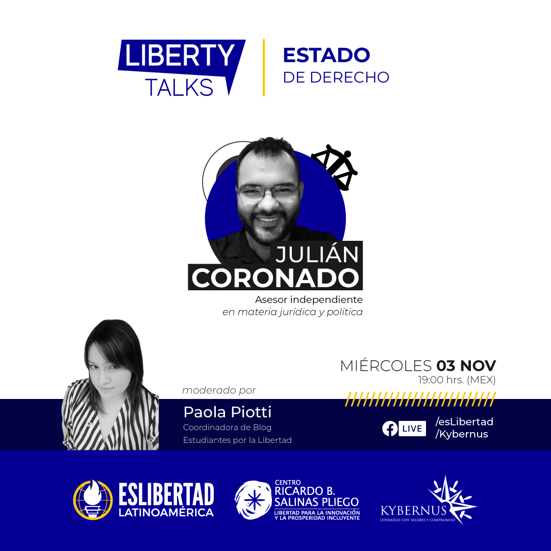 Kybernus's tweet photo. ¡Prepárate que en un rato estaremos hablando de "Estado de derecho" en una edición más de #LibertyTalks!  

No te pierdas la transmisión en vivo en punto de las 19:00 hrs., nos acompaña Julián Coronado. 
🔴📹https://t.co/0IaE4cVCc4

@EsLibertadOrg @CentroRSalinas https://t.co/6vXALFhCL8