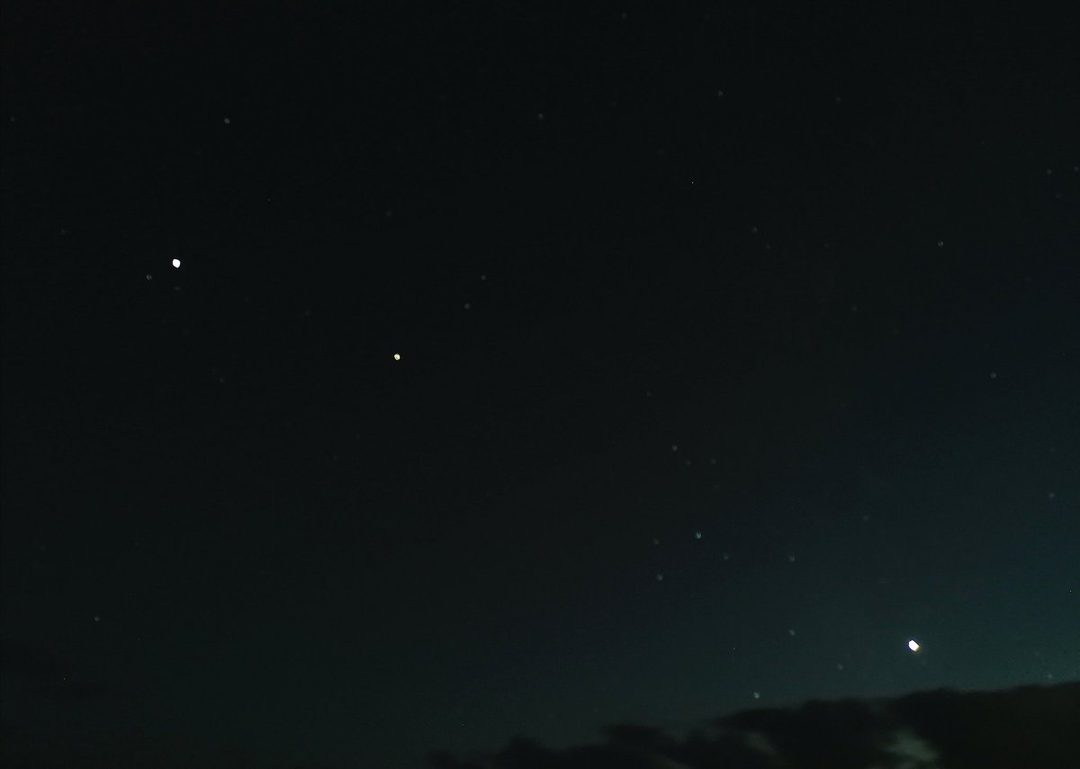#Planetenparade mit #Jupiter, #Saturn und #Venus (von links oben nach rechts unten).