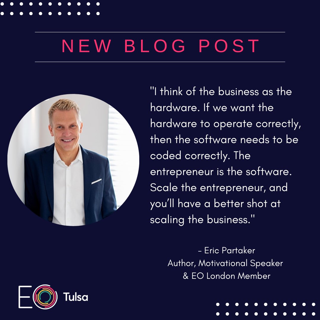 EOTulsa's tweet photo. As #entrepreneurs, we are all striving to achieve work-life balance, become a better #leader and improve #productivity. Click the link below to read our latest blog post by Eric Partaker, as he answers how to enhance these three areas of your life. 

https://t.co/fLQ0mfNUUt https://t.co/WDOSVQlY7f