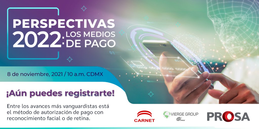 PROSA_Mx's tweet photo. Conoce las nuevas tendencias sobre los medios de pago y la evolución en la prevención del fraude. ¡Acompañanos en nuestro #WebinarProsa!
Regístrate aquí: https://t.co/KntSBykf7C https://t.co/z75EKJopNR