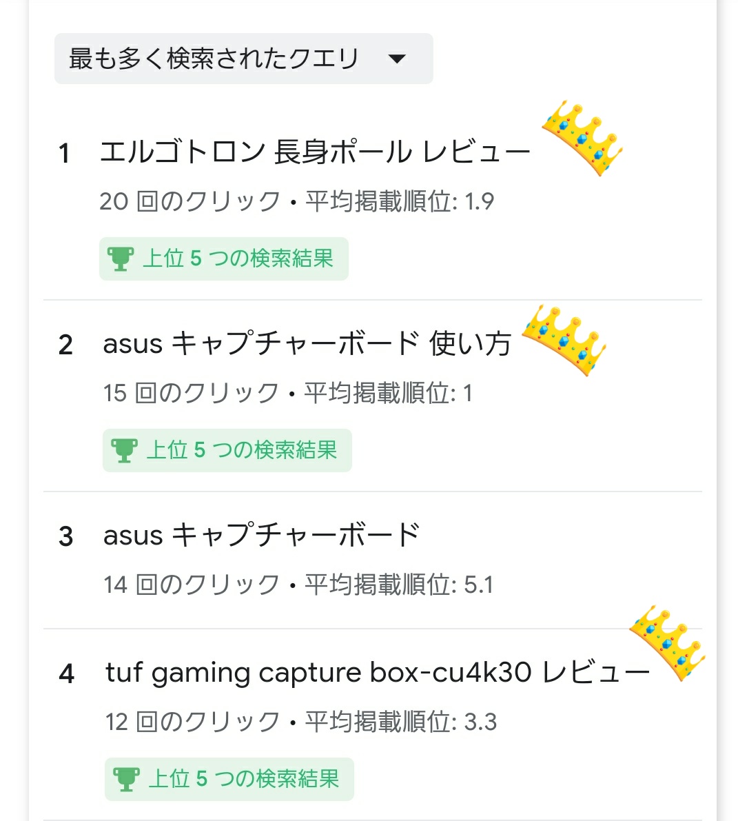 howalab's tweet image. おはようございます(*^^*)

10月度のGoogleサーチコンソールの結果が送付されてきました𓀠

まだまだクリック回数は少ないですが

Google検索の平均掲載順位up⬆💪💪

もっと検索されるように、もっと分かりやすく、もっと伝わりやすい記事にリライトもしていかねばっ

#一緒に頑張ってくれる人募集中