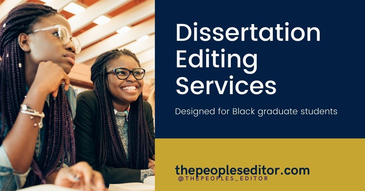 peoples_editor's tweet image. At the People's Editor, we understand the struggles and needs of Black graduate students and other students of color. 

Visit buff.ly/2QdORQj to learn more about our dissertation editing services and other offerings for Black graduate students
#ThePeoplesEditor #trynagrad