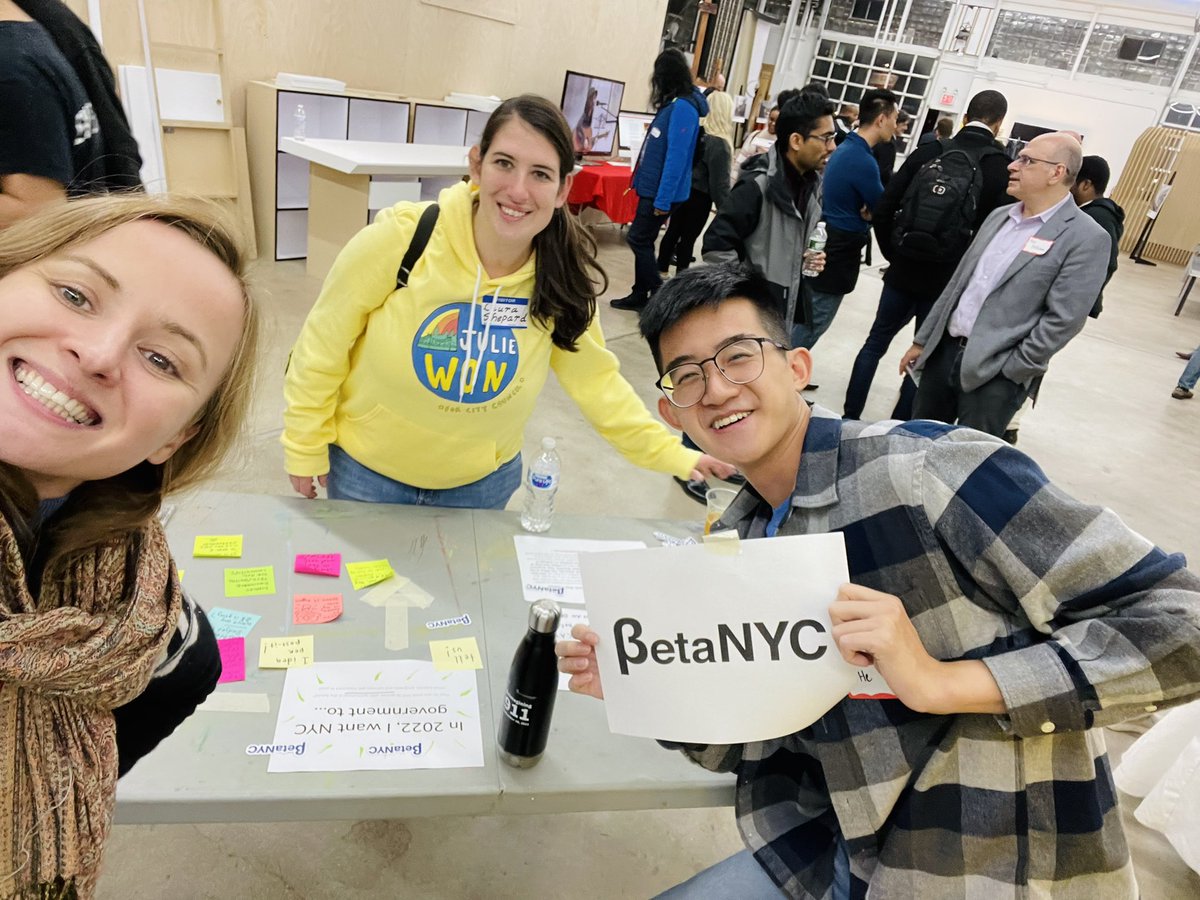 BetaNYC's tweet photo. #QueensTechNight was a blast, people contributed lots of #peoplestech input too! Thanks for having us and fostering civic technology in a great borough. Nice to see you @LAShepard221 @turbovax @jefflambert @QPLNYC @cornell_tech @MoMAPS1 @guttmann ✨🙌🏼 https://t.co/eK1MpYOOFF