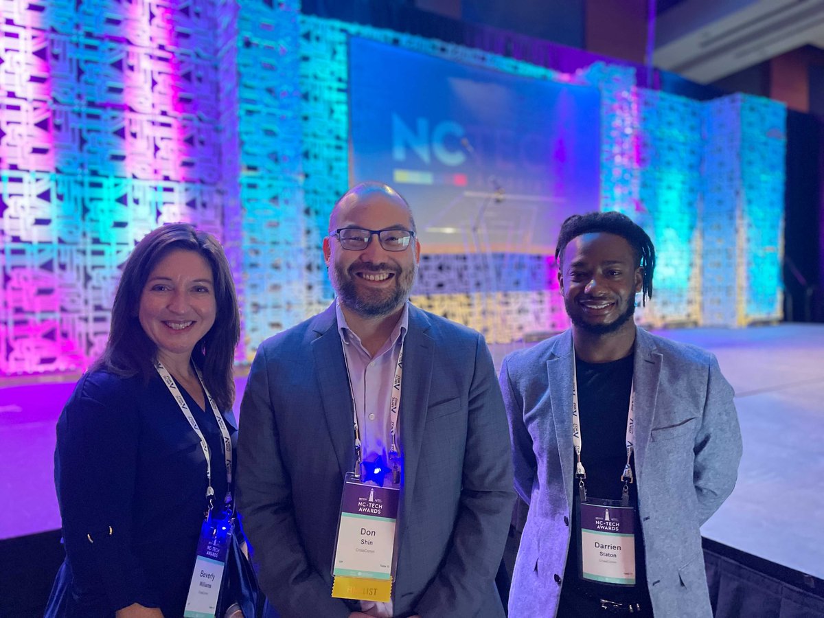 CrossComm's tweet photo. We're honored to have won the #BestTechCompanytoWork award! Thank you @NCTA for this tremendous recognition! 🎉 🍾 #NCTECHAwardsGala https://t.co/vpxAYCCTWW