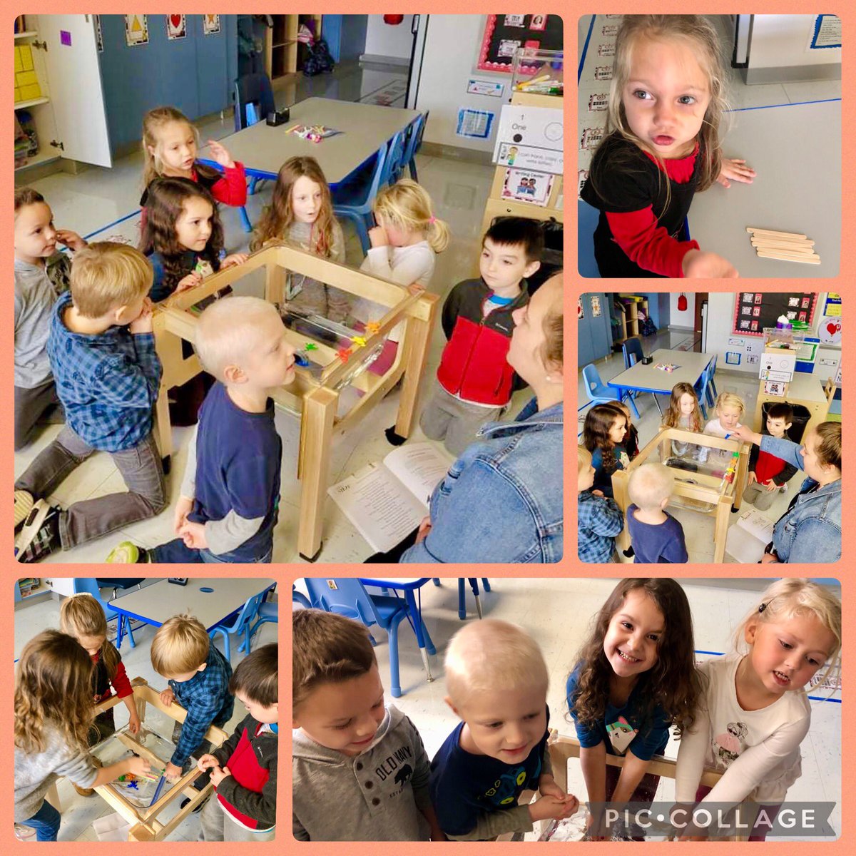 CarlenaSheeran's tweet image. Katie Welch’s #HCSPreschool students @CreeksideCubs1 read “Five Little Speckled Frogs” &amp;amp; tried to build a vehicle to get the frogs from point A to Point B.🐸 They worked together to build different designs. Our #TinyEngineers worked smart!🛶#TeacherAllison #STEAM #HandsOn