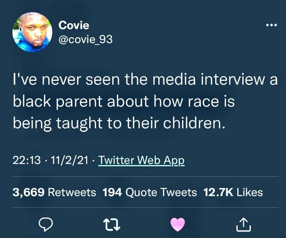 Or Indigenous, Latino or Asian. Just going to leave this right here. Govern yourselves accordingly….