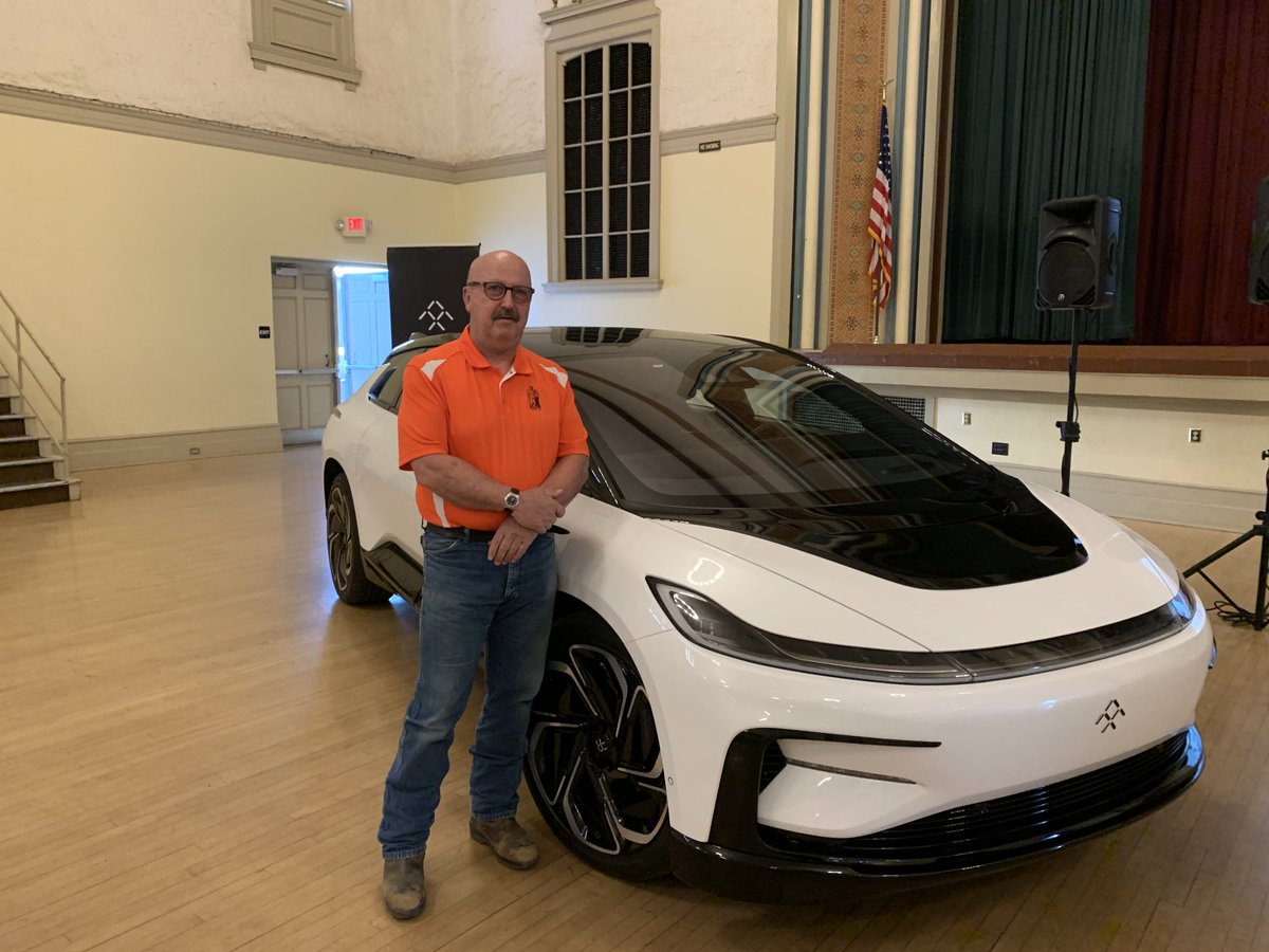 weldinged's tweet photo. Checking it out at the Faraday Future Town Hall meeting. Plug and play might be in your future. Details coming soon ⚒⚒⚒ https://t.co/Bh2LLF1ee4