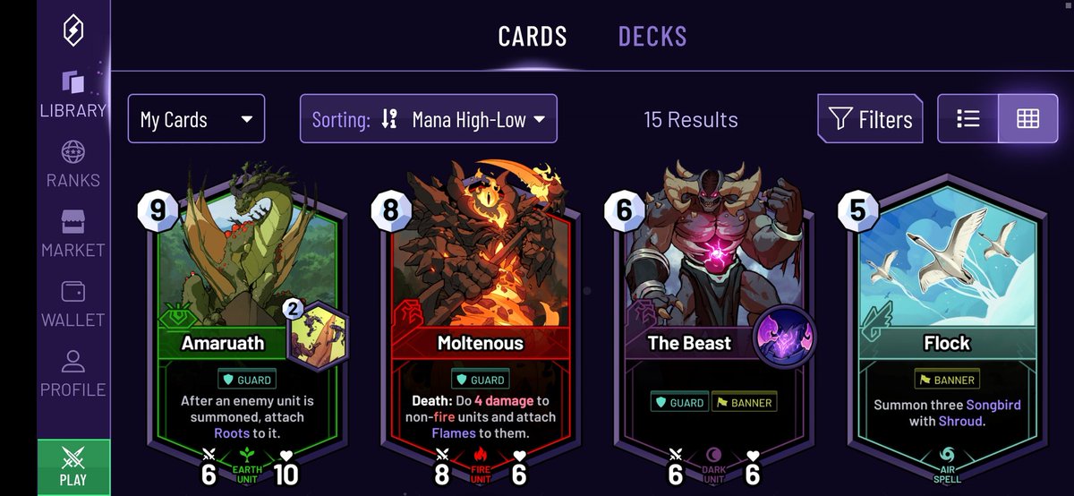 Juratsi's tweet photo. A New Generation Card Game. Nice Graphics, Collections, Music, and Gameplay. Challenging, great for a strategist mind. If you're into it, try this one. Need to master those card effects! A promising NFT Game.Thank You Devs for the Beta Code! 
#skyweaver
@SkyweaverGame https://t.co/daOolyRe8B
