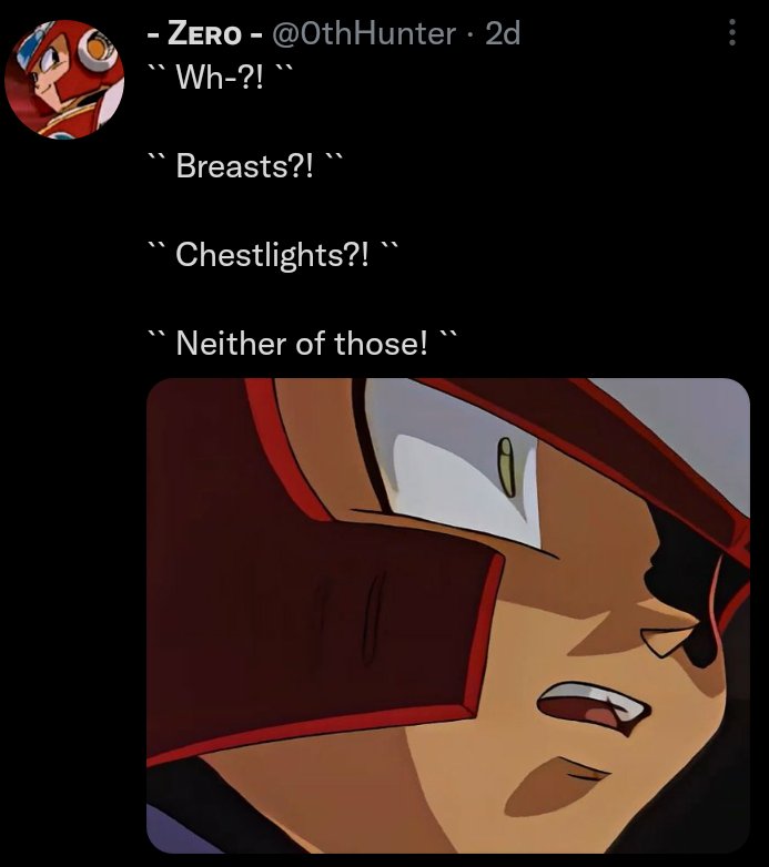 0thHunter's tweet image. //Difference between how Zeros feel about their chest.