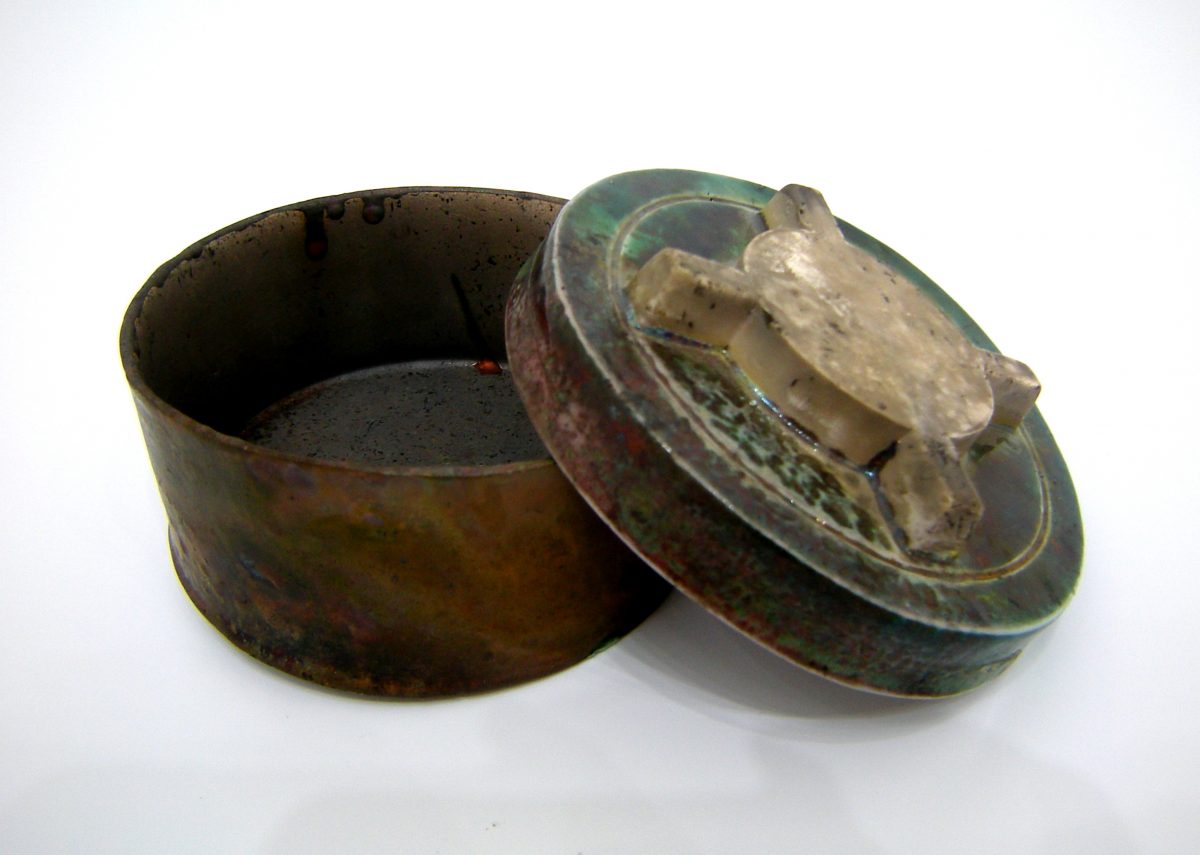 PMN-2 Trinket Box, Karen Thompson #landmine #pmn2 #porcelain #politicalartwork #ceramic #ceramics #trinketbox #karentcouk #karenthompson #artist #karentceramics #landmines