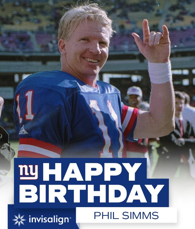 Today is Phil Simms birthday. Let s with him a happy birthday 
