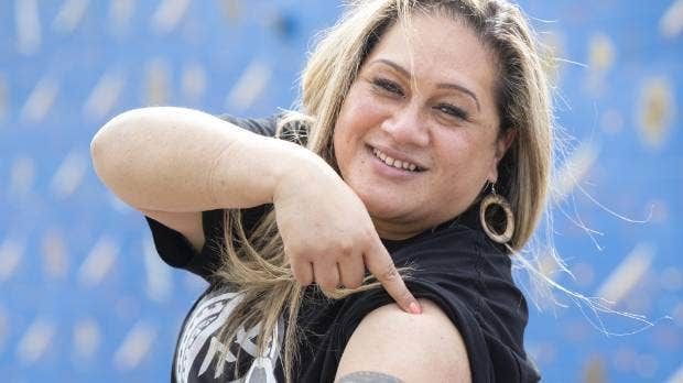 porirua_city's tweet photo. @HenriettaHunkin is the Pacific Director of Health at Tū Ora Compass Health New Zealand. She's taking part in the campaign and encouraging people to get vaccinated in the race between Porirua and Hutt City. - Find out more: https://t.co/yAkVKykRnv #jabjabwin5024 https://t.co/mKO8vGegs8