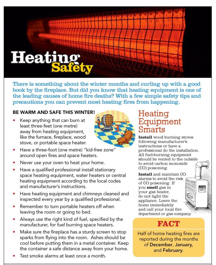 Don’t get put out in the cold by trying to stay warm. It’s time to have a professional check your heating appliances and your chimney. #DCsBravest want you to stay safe.