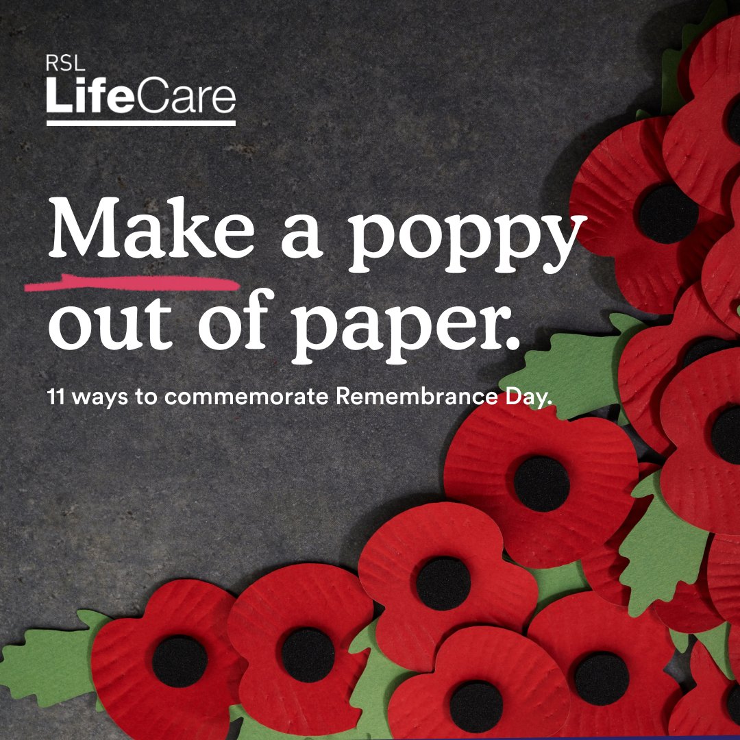 Do you know the history of red poppies? 🌹 These beauties sprung up in the battlefields of France &amp; Belgium after WWI. A great way to teach children about WWI is to make poppies with them. Go here for more 🔎 fal.cn/3jy1I #RemembranceDay #RSLLifeCare #LestWeForget 🌹