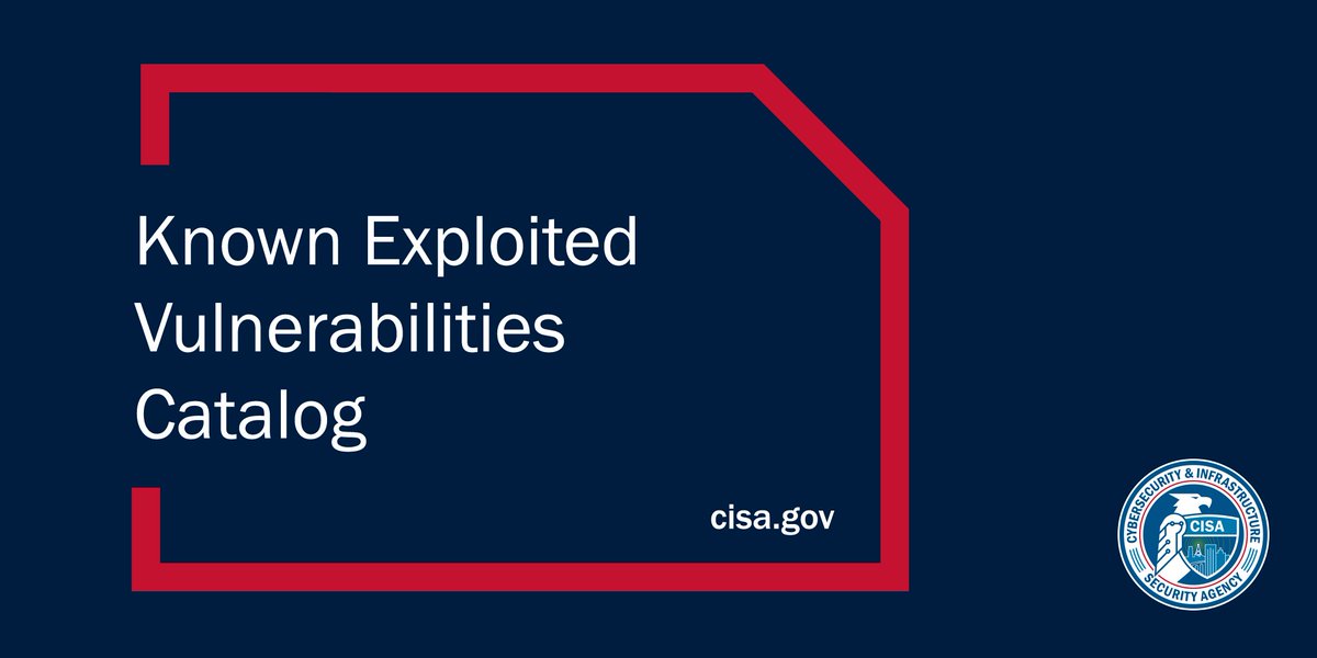 CISAgov's tweet photo. In case you missed it --> We released a catalog of known exploited vulnerabilities to reduce the significant cybersecurity risk these vulnerabilities pose. Take a look: https://t.co/nM8nISvmo7 #CVE #Cybersecurity https://t.co/tPmoCpbZ2c