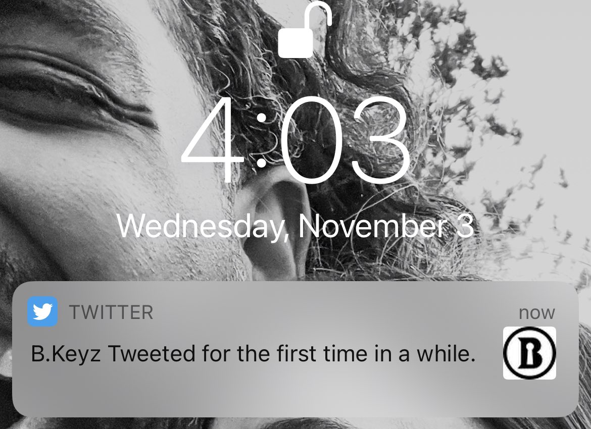 Every time I get this notification, I remember that I’m not good at Twitter and consider that if I set off the smoke with keyz then I might get more popular on Twitter for beating him in an argument publicly. <a href="/heistbox/">B.Keyz</a>