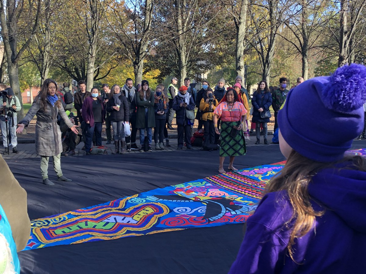 SunnysidePri's tweet photo. Our Ocean Defenders listening to the indigenous people of the Amazon telling us the stories behind the images on their amazing sail! https://t.co/JpE1LdXA0t