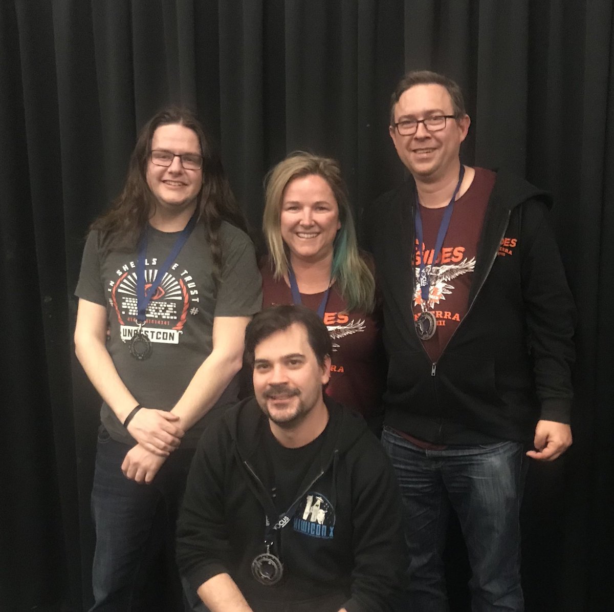 kylieengineer's tweet photo. Flash back to my last in-person #chcon 2018, with our CTF team. Really wish I was there this weekend. Best of luck β¦@CHCon_nzβ© - though I know you donβt need it, itβs always awesome. :) https://t.co/B0Ihfw9b50