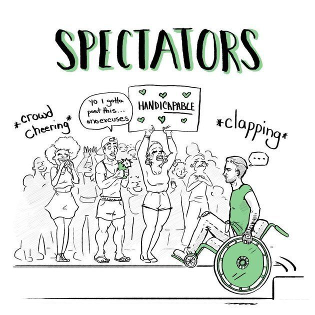 MariaDales5's tweet photo. brave or inspirational based on their disability which is exactly what inspiration porn is. I have attached an image that really captures this idea. https://t.co/ykzEIJgO2N