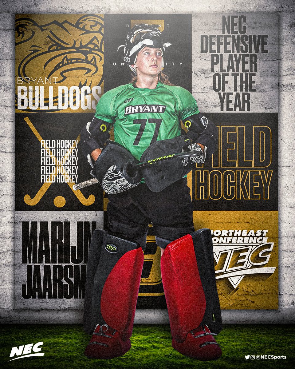 necfhockey's tweet photo. 2⃣0⃣2⃣1⃣ #NECelite Major Award Winner 

🐶 Marijn Jaarsma, @BryantAthletics 

🏅 #NECFH Defensive Player of the Year AND Goalkeeper of the Year 🏅 https://t.co/vENnKTx44l