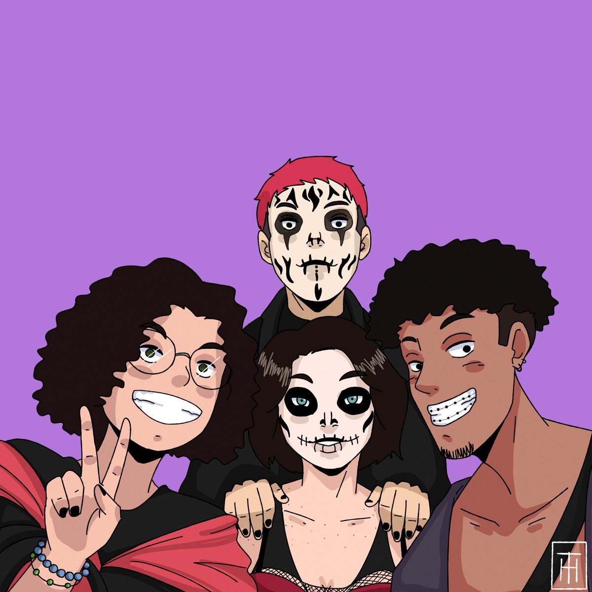 noT__slasH's tweet photo. desenhei eu e meus amiguinhos fantasiados da festa fantasia que nós fomos a uns dias atras 👻 https://t.co/7Zz3udAiB6