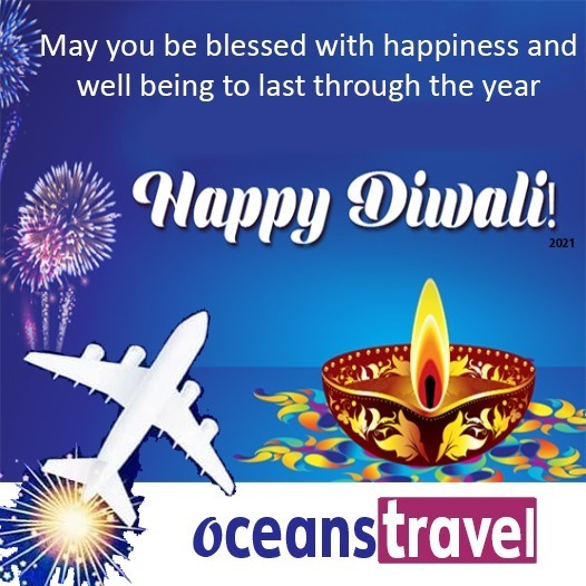 OceansTravel's tweet photo. Happy Diwali from Oceans Travel! The whole Oceans Travel team wish you a happy Diwali, we wish you a good and prosperous year.

.

.

#travel #festival #diwali2021 #happyholidays #Diwali #light #celebrate 
#holiday2021 https://t.co/v1nQXUO1u9