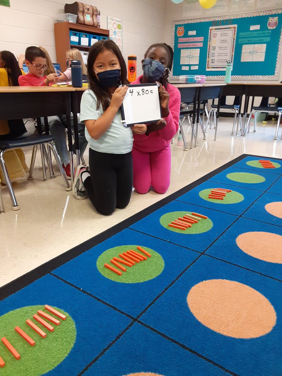 SproatMrs's tweet photo. Hands on math stations. Multiplying by multiples of ten with base 10 blocks. https://t.co/Xl3drqPKtL