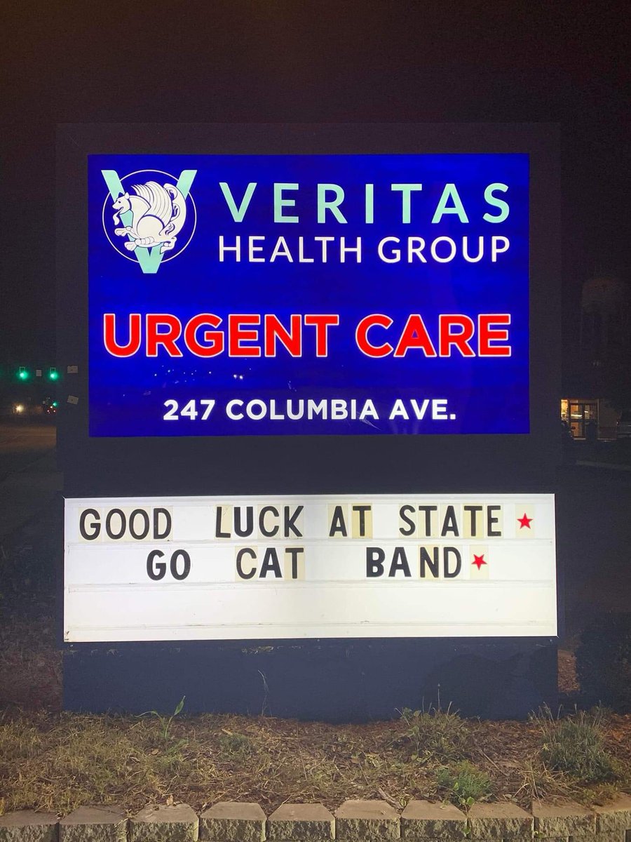 LHSCatBand's tweet photo. We are so excited to see these signs popping up all over town!! The support from our community means so much as we head to the 5A state competition on Saturday! #GoCatBand https://t.co/Yi3FBo05Bq
