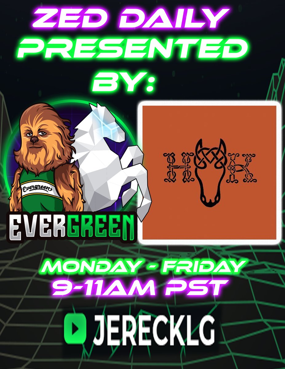 0xEvergreen's tweet photo. Thank you to @PonyZook for the awesome conversation today! Back tomorrow @ (9AM PST/12PM EST) with @HeroKrapht a fellow @zed_run content creator! See you tomorrow π² βοΈ #ZedDaily #zedrun https://t.co/wc0cwZ1M1a