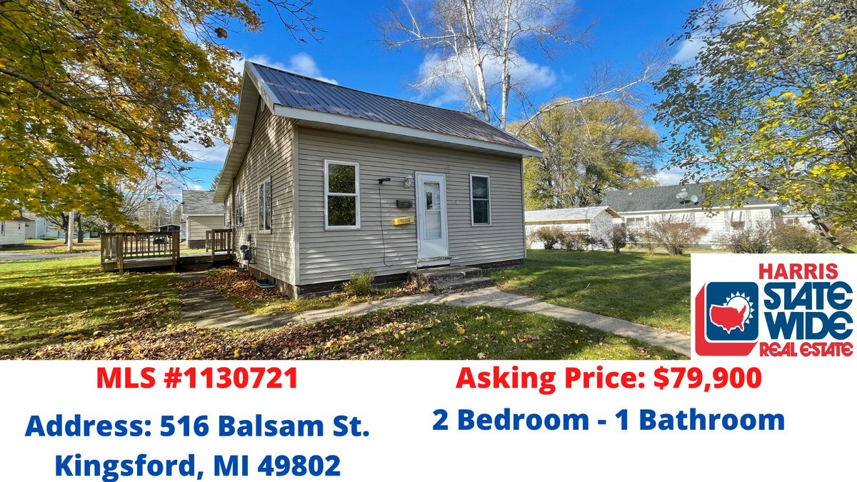 HarrisStateWide's tweet image. Another new listing in Kingsford, MI!
MLS# 1130721

visit bit.ly/3EJnelL for more info!