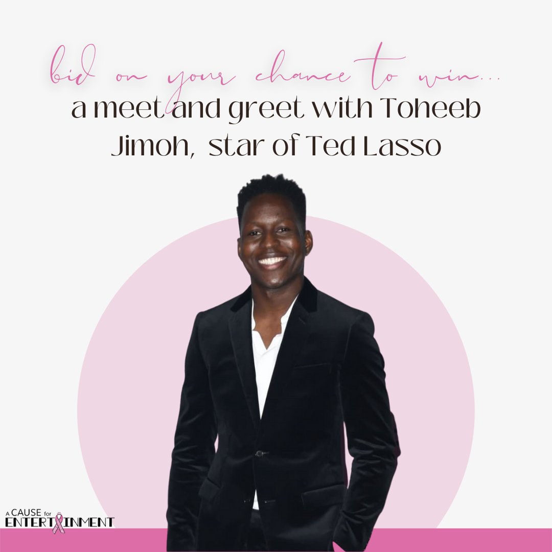 ACauseforEnt's tweet photo. We are SCREAMING!! You have the opportunity to meet with Sam Obisanya as well! Toheeb is an English actor, known for his incredible work on the Apple+ series Ted Lasso, as Sam Obisanya. Where his good nature and warmth shines through every scene. ❤️ 

https://t.co/yXyN2DITMh https://t.co/BQQ3jwk6ic