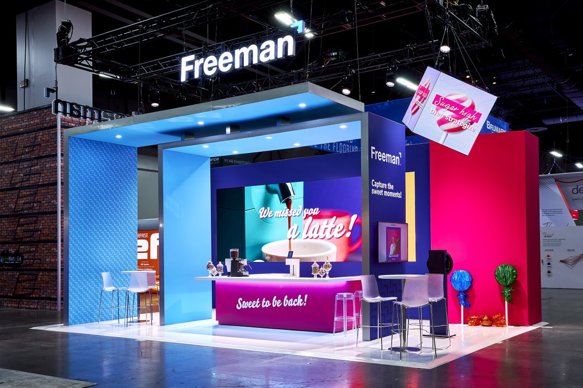 FreemanCo's tweet photo. Together again: a dream come chew! Amazing reunion and in-person event at ExhibitorLive! Until next bite ☕️🍫🍬 #ExhibitorLive #imgoinglive https://t.co/3Glrbl2c4i