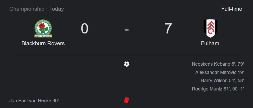 Fulham absolutely cruising towards their relegation from the 2022/23 Premier League.